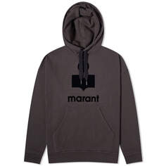 Худи Isabel Marant Miley Logo, цвет Faded Black