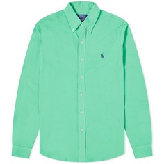Рубашка Polo Ralph Lauren Button Down Pique, цвет Classic Kelly