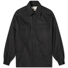 Рубашка Alexander Mcqueen Padded Seal Logo Overshirt, черный