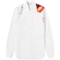 Рубашка Alexander Mcqueen Obscured Harness, цвет Optical White