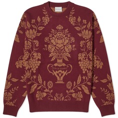 Джемпер Drôle De Monsieur Damas Pattern Intarsia, цвет Wine