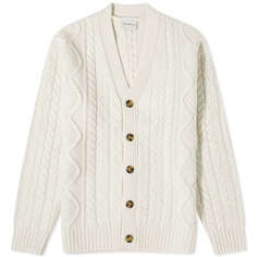 Кардиган Drôle De Monsieur Cable Knit, цвет Cream