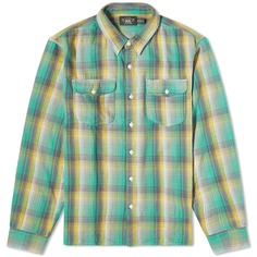 Рубашка Rrl Preston Check, цвет Green &amp; Yellow