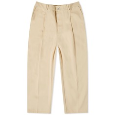 Брюки Drôle De Monsieur Pleated Cropped Pant, бежевый