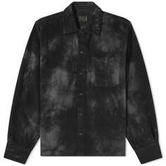 Рубашка Aries Tie Dye Corduroy Overshirt, цвет Grey&amp;Black