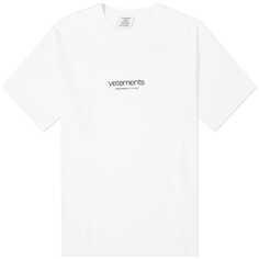 Футболка Vetements Urban Logo, белый