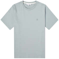 Футболка Norse Projects Johannes Organic N Logo, цвет Light Stone Blue