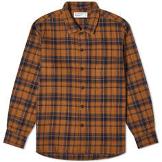 Рубашка Universal Works Check Op Work Overshirt, цвет Cinnamon