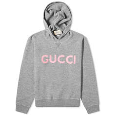 Худи Gucci Intarsia Logo Knit, цвет Grey &amp; Pink