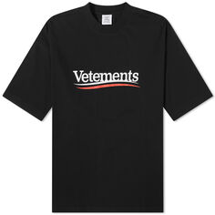 Футболка Vetements Campaign Logo, черный