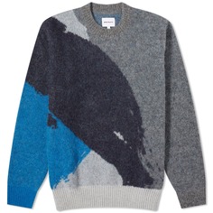 Джемпер Norse Projects Arild Alpaca Mohair Jacquard Crew, цвет Grey Melange