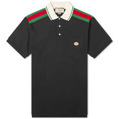 Рубашка Gucci Grg Logo Polo, черный