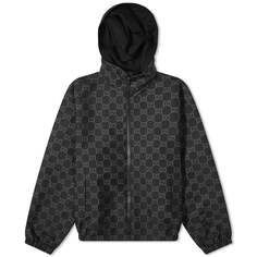 Куртка Gucci Interlocking Logo Ripstop, черный