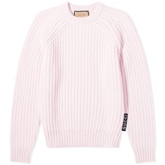 Джемпер Gucci Ribbed Crew Neck, цвет Baby Pink