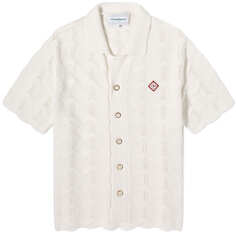 Рубашка Casablanca Wave Knit Short Sleeve, белый
