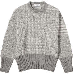 Джемпер Thom Browne 4-Bar Donegal Crew Neck, светло-серый