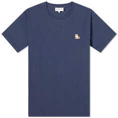 Футболка Maison Kitsune Chillax Fox Patch Regular, цвет Ink Blue