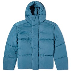 Куртка Pangaia Flwrdwn Recycled Nylon Short Puffer, цвет Storm Blue