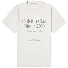 Футболка Golden Goose Golden Club, цвет Herritage White &amp; Dark Greenцвет Herritage White &amp; Dark Green