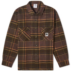 Рубашка Polar Skate Co. Mike Flannel, цвет Brown &amp; Mauve