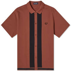 Рубашка Fred Perry Panel Polo, цвет Whisky Brown