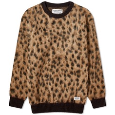 Джемпер Wacko Maria Leopard Mohair Knitted, бежевый