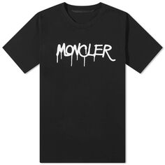Футболка Moncler Graffiti Logo, черный