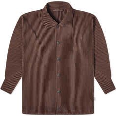 Рубашка Homme Plissé Issey Miyake Pleated Overshirt, коричневый