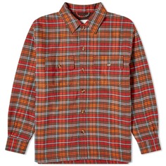 Рубашка Drôle De Monsieur Check Overshirt, цвет Orange