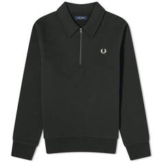 Толстовка Fred Perry Zip Neck Collar, цвет Night Green