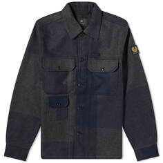 Рубашка Belstaff Forge Overshirt, цвет Navy &amp; Charcoal
