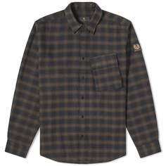 Рубашка Belstaff Scale Check, цвет Olive &amp; Charcoal