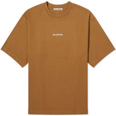 Футболка Acne Studios Extorr Stamp Logo, цвет Mud Beige