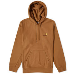 Свитер Carhartt Wip Hooded American Script, цвет Hamilton Brown