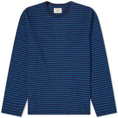 Футболка Folk Long Sleeve Striped, темно-синий