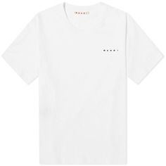 Футболка Marni Small Logo, цвет Lily White