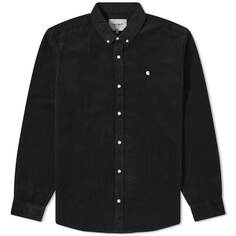 Рубашка Carhartt Wip Madison Fine Cord, цвет Black &amp; Wax