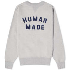 Свитшот Human Made Logo, серый