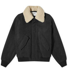 Куртка Ami Shearling Collar, темно-серый