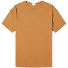 Футболка Sunspel Classic Crew Neck, цвет Dark Camel