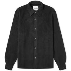 Рубашка Jil Sander Wool Mohair Overshirt, черный