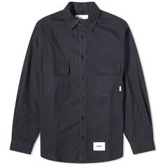 Куртка Wtaps 04 Pinstripe Shirt, темно-синий (W)Taps