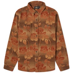 Рубашка Rrl Matlock Floral Overshirt, цвет Brown &amp; Orange