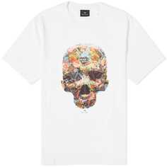 Футболка Paul Smith Skull Sticker, белый