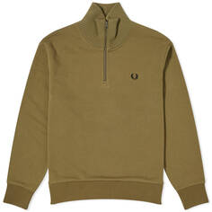 Толстовка Fred Perry Knitted Trim Zip Neck, цвет Uniform Green