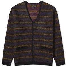 Кардиган Beams Plus Fairisle Jacquard Mohair, цвет Charcoal Grey