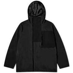 Куртка Maharishi Asym Zipped Hooded Fleece, черный