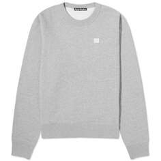 Свитшот Acne Studios Fairah Face, цвет Light Grey Melange