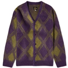 Кардиган Needles Argyle Mohair, фиолетовый