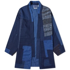 Куртка Blue Blue Japan Patchwork Hand Stitched Haori, индиго